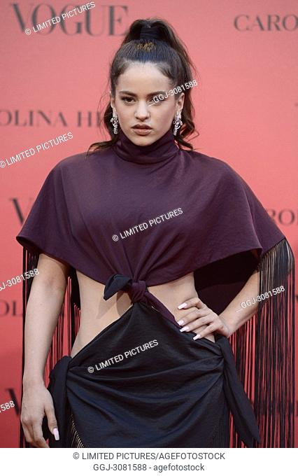 Rosalia attends Vogue 30th Anniversary Party at Casa Velazquez on July 12, 2018 in Madrid, Spain