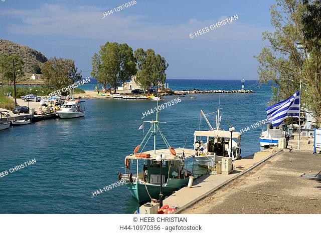 Europe, Greece, Greek, Crete, Mediterranean, island, Georgioupoli, boats, harbour