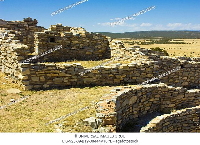 Salinas Pueblo Missions National Monument, New Mexico. Gran Quivira Ruins. Pueblos Of The Salinas Valley Once A Thriving Pueblo Community Of Tiwa And Tompiro...