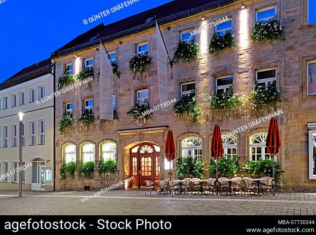 Historical hotel 'Goldener Anker', Bayreuth, Upper Franconia, Franconia, Bavaria, Germany