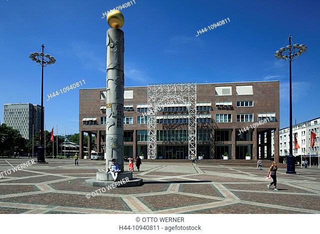 Germany, Europe, Dortmund, Ruhr area, Westphalia, North Rhine-Westphalia, NRW, peace place, peace column, Susanne Wehland, new city hall, modern age