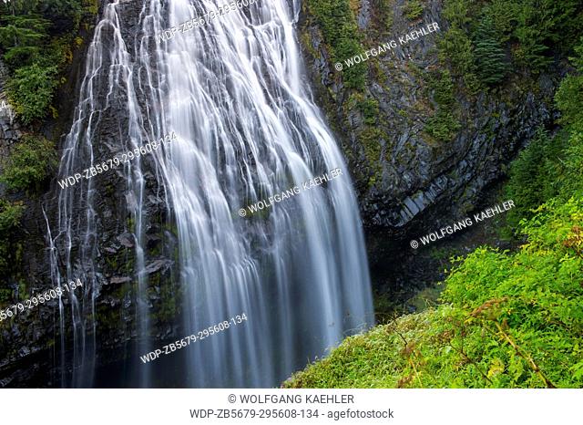 Detail of Narada Falls in Mt. Rainier National Park in Washington State, USA