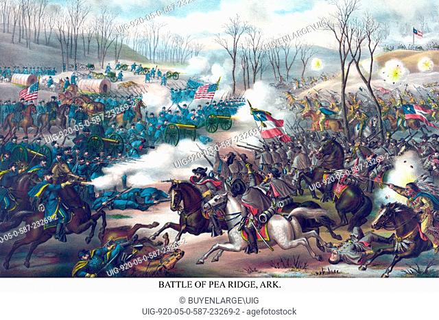 The Battle of Pea Ridge also known as Elkhorn Tavern was a land battle of the American Civil War, fought on March 7 and March 8, 1862