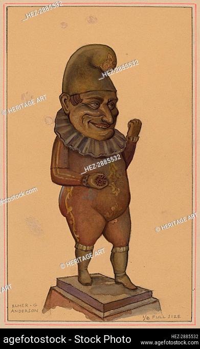 Cigar Store Figure, c. 1936. Creator: Elmer G Anderson
