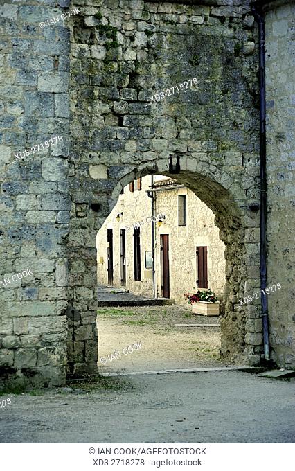 remains of Bastide, Eymet, Dordogne Department, Aquitaine, France