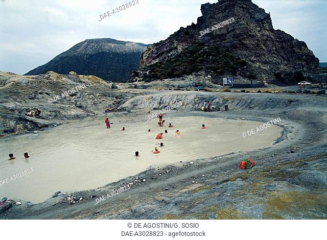 Pozza dei fanghi (Volcanic Sludge Pool), Vulcano, Aeolian Islands, Sicily, Italy
