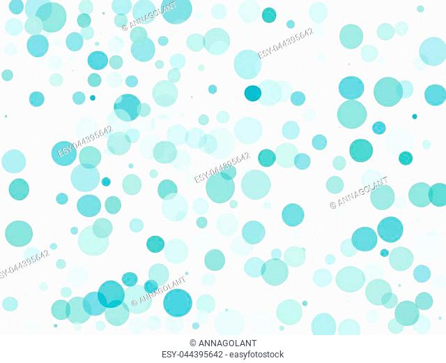 Blue transparent bubbles, circles on a white background. Bokeh preset, design element to create light, delicate patterns. Vector illustration