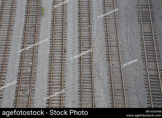 Railroad tracks, Montreal Quebec Province, Canada, North America