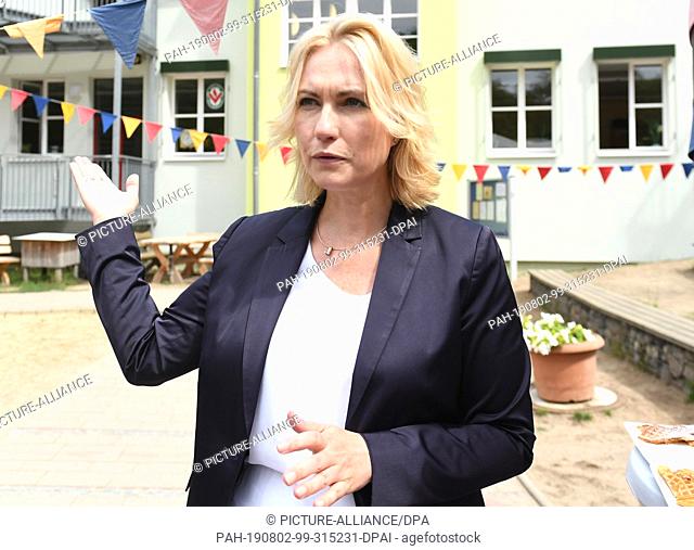 02 August 2019, Mecklenburg-Western Pomerania, Heringsdorf: Manuela Schwesig (SPD), Prime Minister of Mecklenburg-Vorpommern