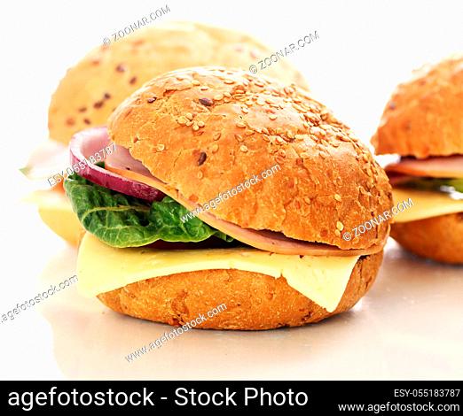 Small homemade sandwiches