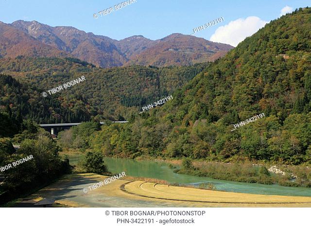 Japan, Hida, Shirakawa-go, Japanese Alps, landscape
