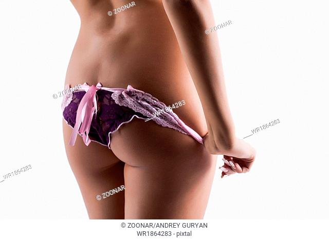 Femal? ass in purple panties close up, Stock Photo, Picture And Royalty  Free Image. Pic. WR3280265