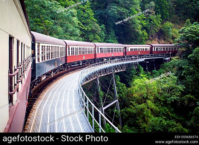 The famous Kuranda Scenic Railway near Cairns, Queensland, Australia