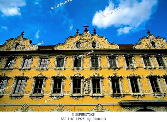 GERMANY, WURZBURG, OLD TOWN, FALKENHAUSFALCON HOUSE, BAROQUE MANSION, ROCOCO STUCCO-WORK