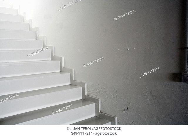interior white stairs