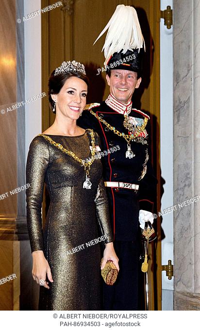 Prince Joachim and Princess Marie of Denmark attend the New Years reception at the Christian VII's Palace at Amalienborg in Copenhagen, 01 January 2017