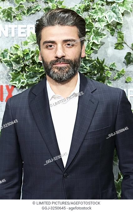 Oscar Isaac attends 'Triple Frontier' Premiere at at Callao Cinema on March 6, 2019 in Madrid, Spain