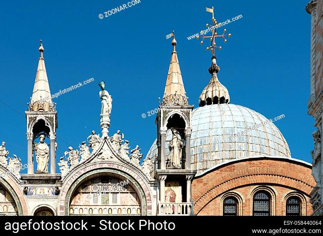 Partial view of Saint Marks Basilica Venice