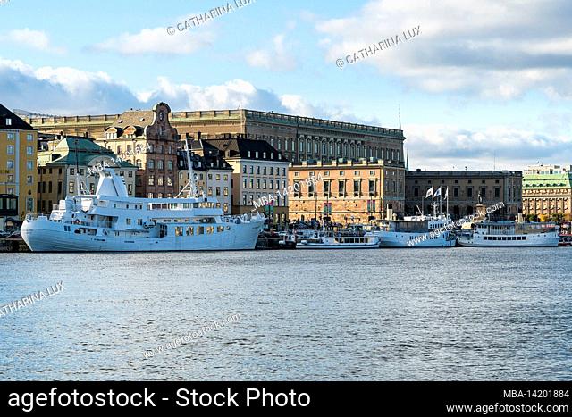 Sweden, Stockholm, Skeppsholmen, view to the Royal Palace