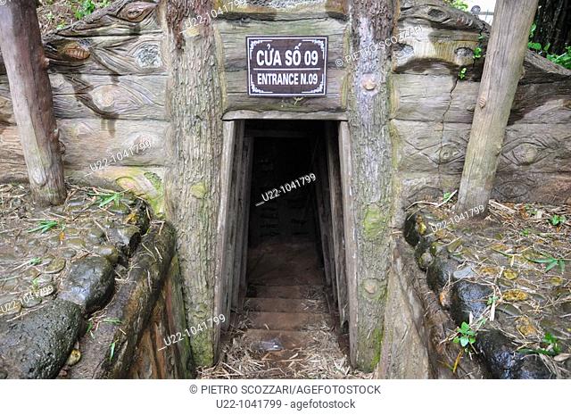 DMZ Zone (Vietnam): entrance to one of the Vinh Moc tunnels