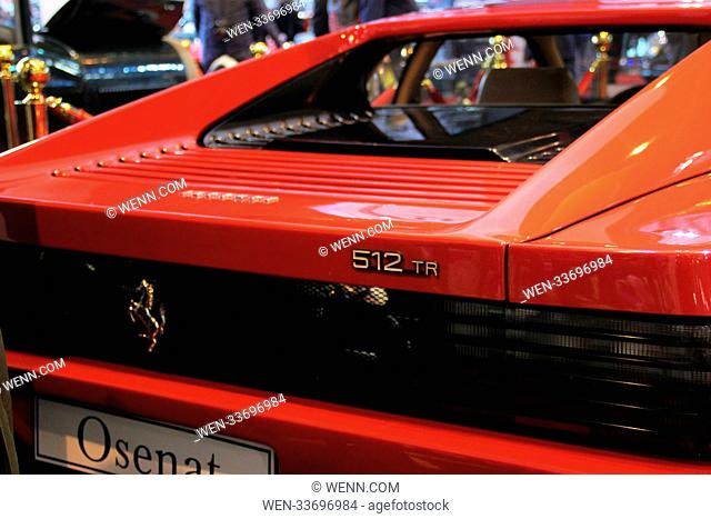 Ferrari 512 TR belonging to the late singer Johnny Hallyday (died December 5, 2017) for sale at the Retromobile 2018 exhibition Featuring: Ferrari 512 TR Where:...