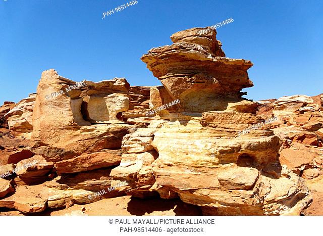 Coastal rock formations, Minyirr-Gantheaume Point, Broome, West Kimberley, Western Australia November 2017 | usage worldwide