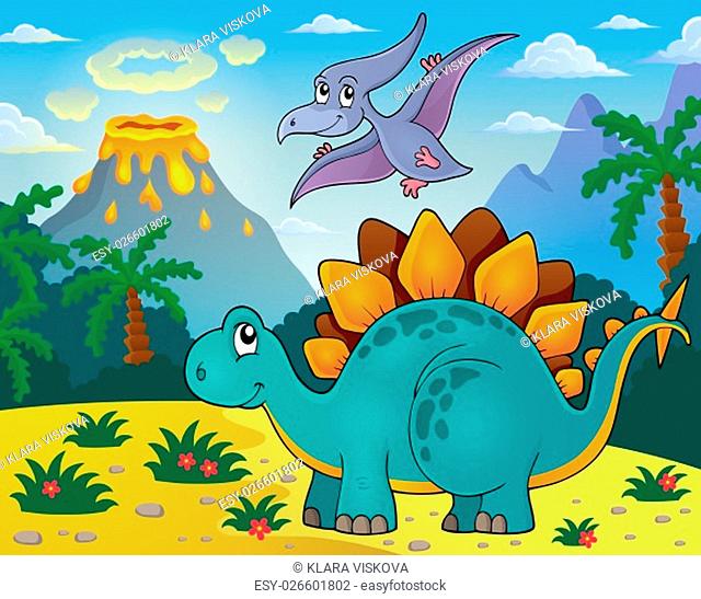 Dinosaur topic image 3 - picture illustration