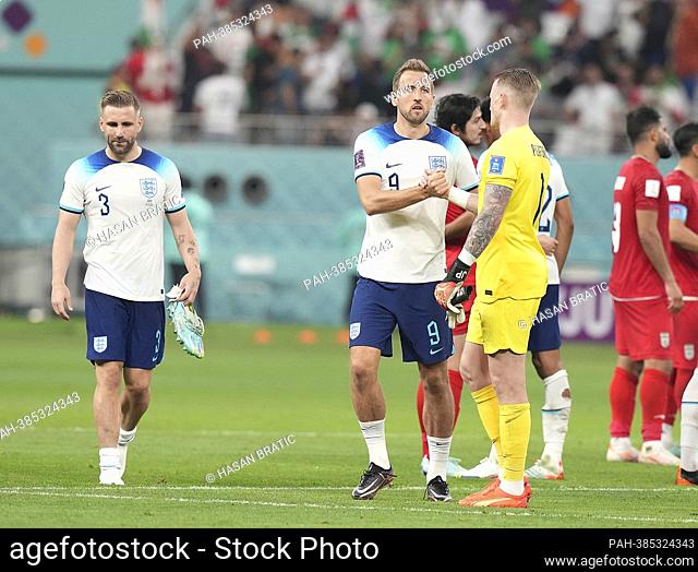 November 21, 2022, Stade Bollaert-Delelis, Lens Agglo, QAT, World Cup FIFA 2022, Group B, England (GBR) vs Iran (IRN), in the picture The English team is happy...