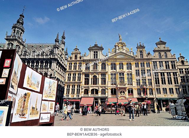 Guildhalls on the Grand Place Brussels Belgium