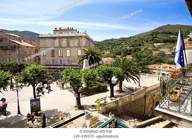 Place de la liberation, Sartene, Corsica, France, Europe