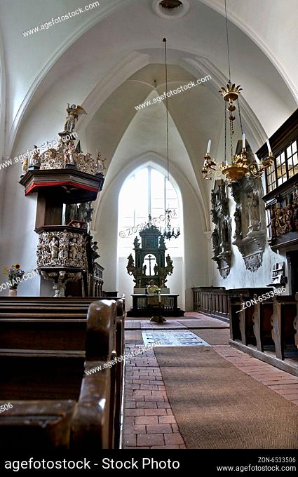 Kirche Sankt Maria Magdalena, Vilmnitz, Rügen, Mecklenburg-Vorpommern, Deutschland