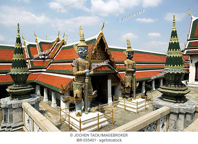 THA Thailand Bangkok Wat Phra Kaeo Temple. |