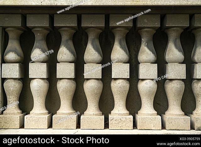 Historical Marble handrail detail decorative in a italian city