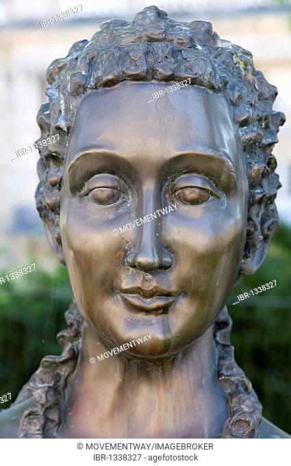 Bust of Countess Wilhelmina, 1709-1758, Bayreuth, Franconian Switzerland, Franconia, Bavaria, Germany, Europe