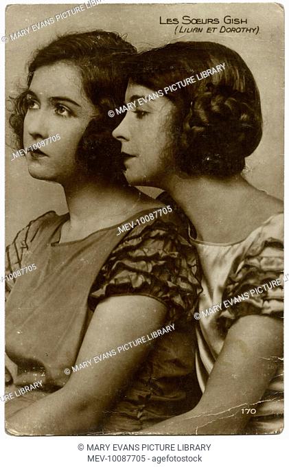 Lilian and Dorothy Gish American actresses and sisters - they both appeared in early silent movies