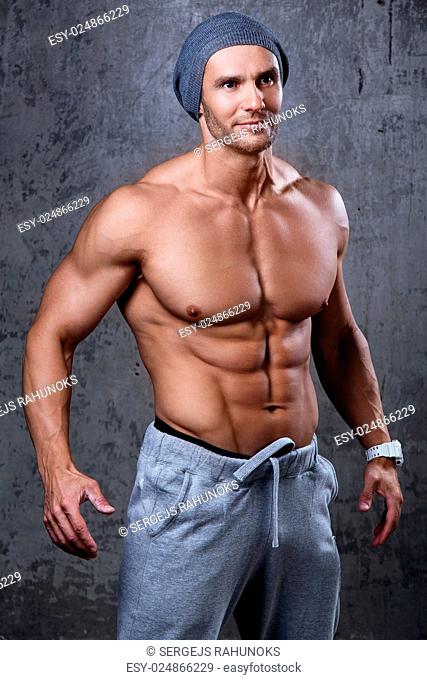 Fitness. Handsome man with perfect body