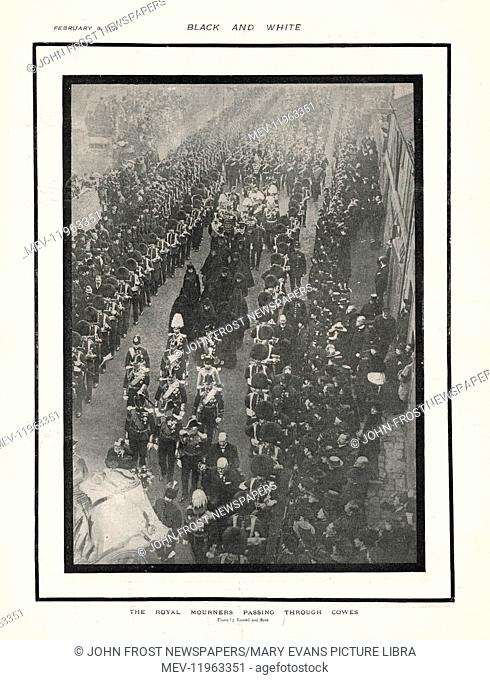 1901 Black & White Queen Victoria's Funeral at St George's Chapel, Windsor