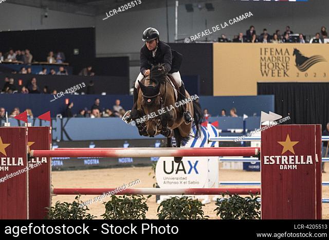 THE BRAZIL JUMPING RIDER PEDRO VENISS IN THE SELECTION TEST OF "" THE GRAND PRIZE CITY OF MADRID"" LONGINES FEI JUMPING WORLD CUP IMHW 2023 CSI 5*-W 160 cm...