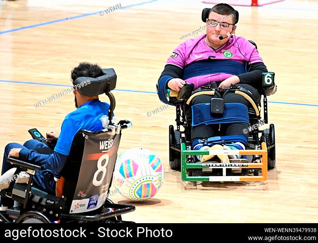 France remain unbeaten throughout the preliminary rounds of the 2023 FIPFA Powerchair World Cup in Sydney Australia Featuring: Sean Donogher Ireland Where:...