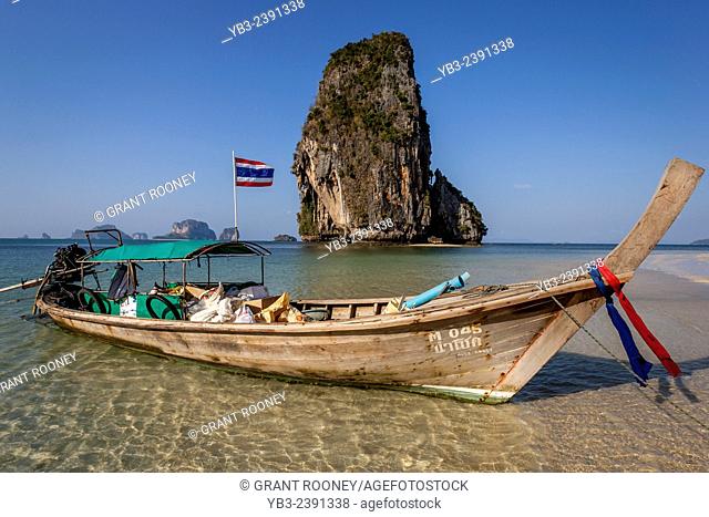 Long Tail Boat, Phra Nang Cave Beach, Krabi, Thailand