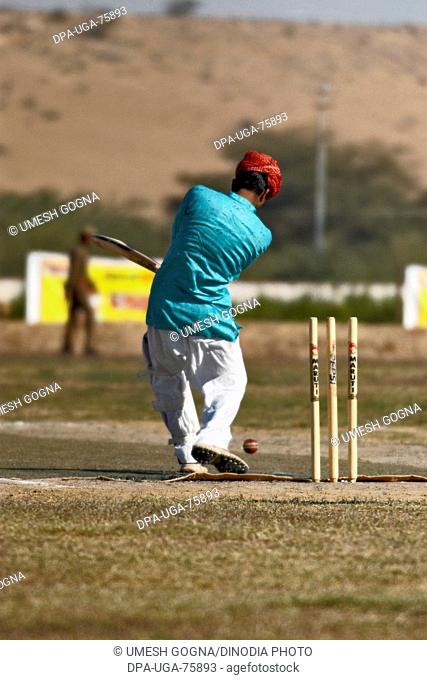 Lagaan Cricket Match , Desert Festival 2004 , Jaisalmer , Rajasthan , India