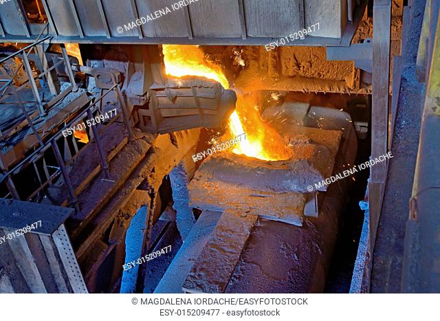 transport the molten metal inside of plant