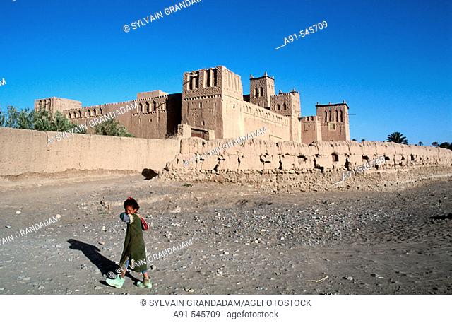 Amerhidil ksar, adobe fortress. South, Ouarzazate region, Morocco