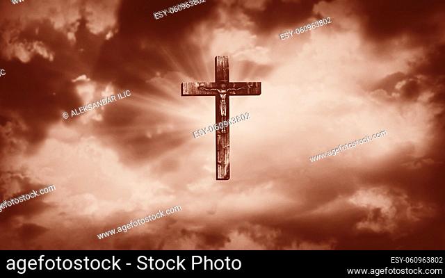 Jesus Christ crucified at Golgotha hill outside ancient Jerusalem, Stock  Photo, Picture And Low Budget Royalty Free Image. Pic. ESY-060963799 |  agefotostock