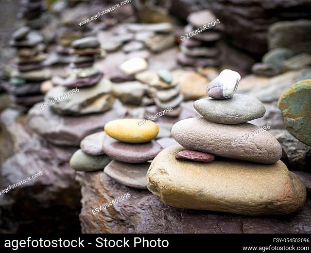 Meditation stone tower rock balance