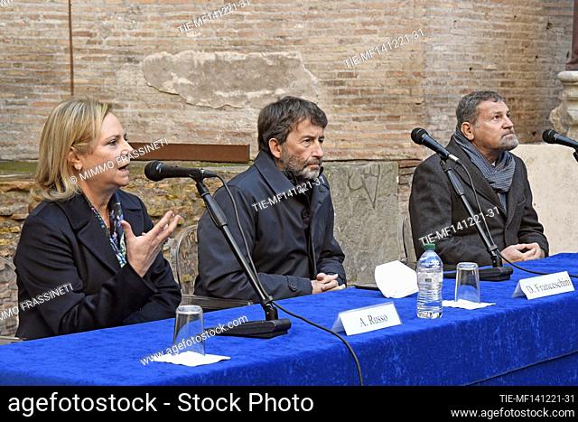 Director of the Archaeological Park of the Colosseum Alfonsina Russo, Italian Minister of Cultural Heritage Dario Franceschini