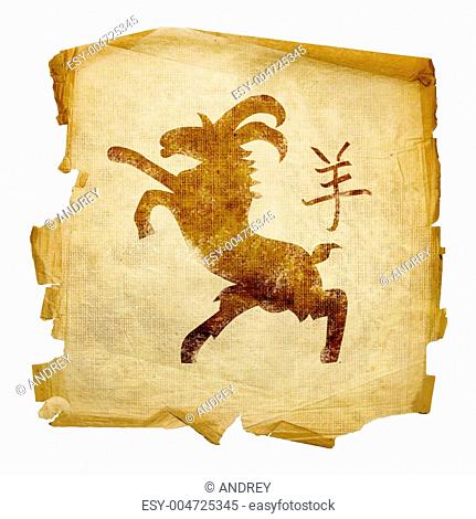 Goat Zodiac icon, isolated on white background