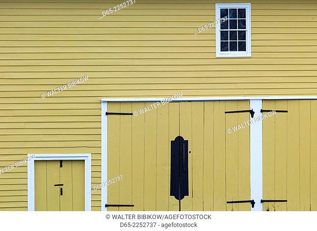 USA, New Hampshire, Canterbury, Canterbury Shaker Village, former Shaker religious community, barn detail