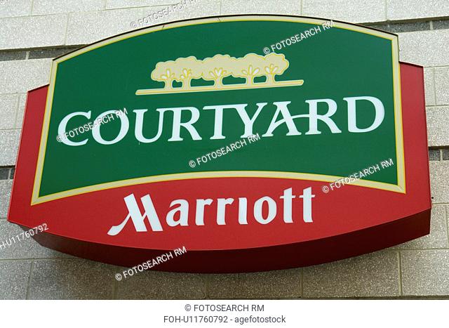 Chattanooga, TN, Tennessee, Courtyard Marriott Hotel, sign