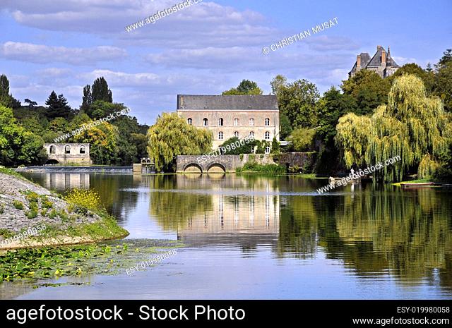 Sarthe river in France